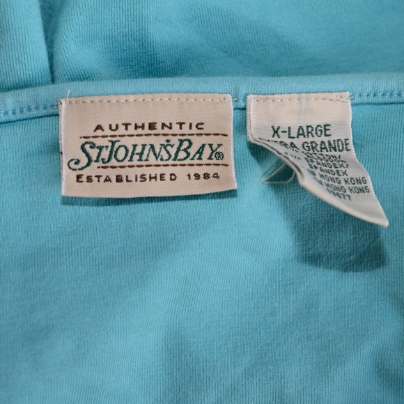 Vintage St. John’s Bay Blue Tank Top – XL – Lace Detail - Picture 4 of 4